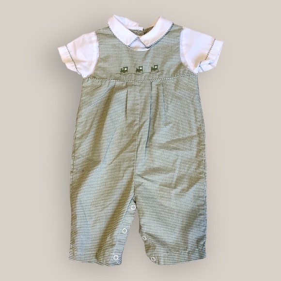 Petit Ami Other - Petit Ami Embroidered Tractor Longall Mocked Baby Boy size 3 months LIKE NEW